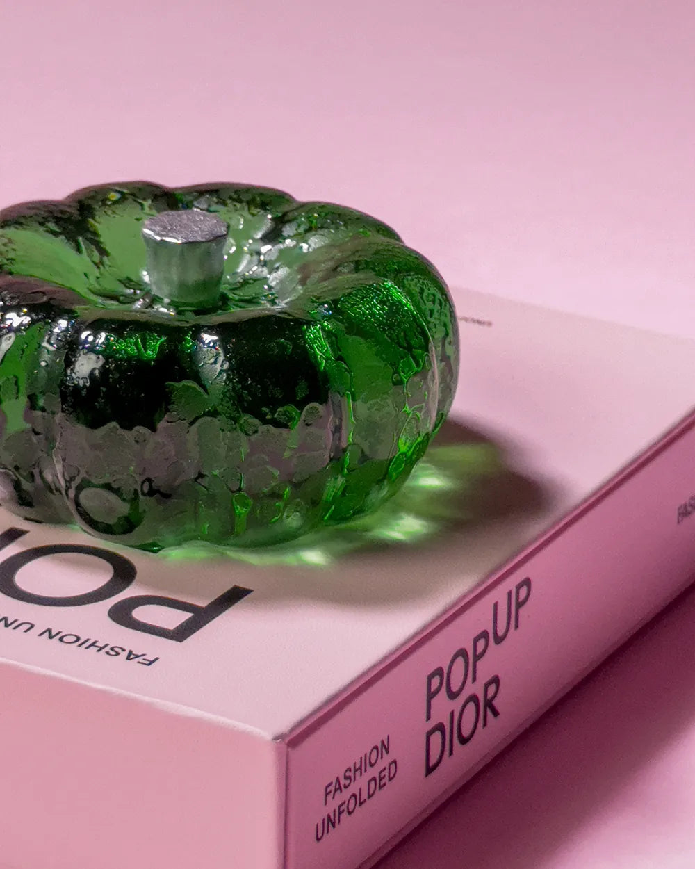 Wicked green resin specimen fragment from momu. Deep mystical green handcrafted art object.