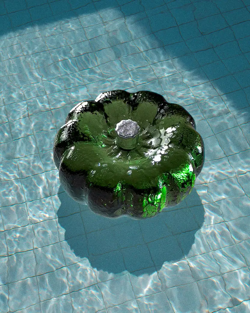 Wicked green resin specimen fragment from momu. Deep mystical green handcrafted art object.